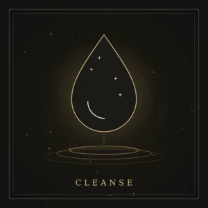 Cleanse: a drop of light above still water